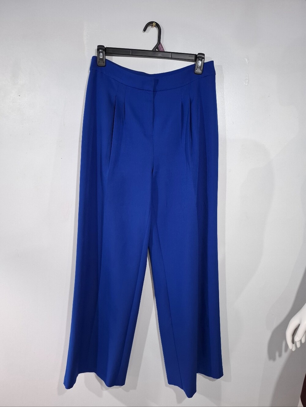 New York & Company Wide Leg Cobalt Blue Pants Slacks Women's Sz 12 Preppy Casual
